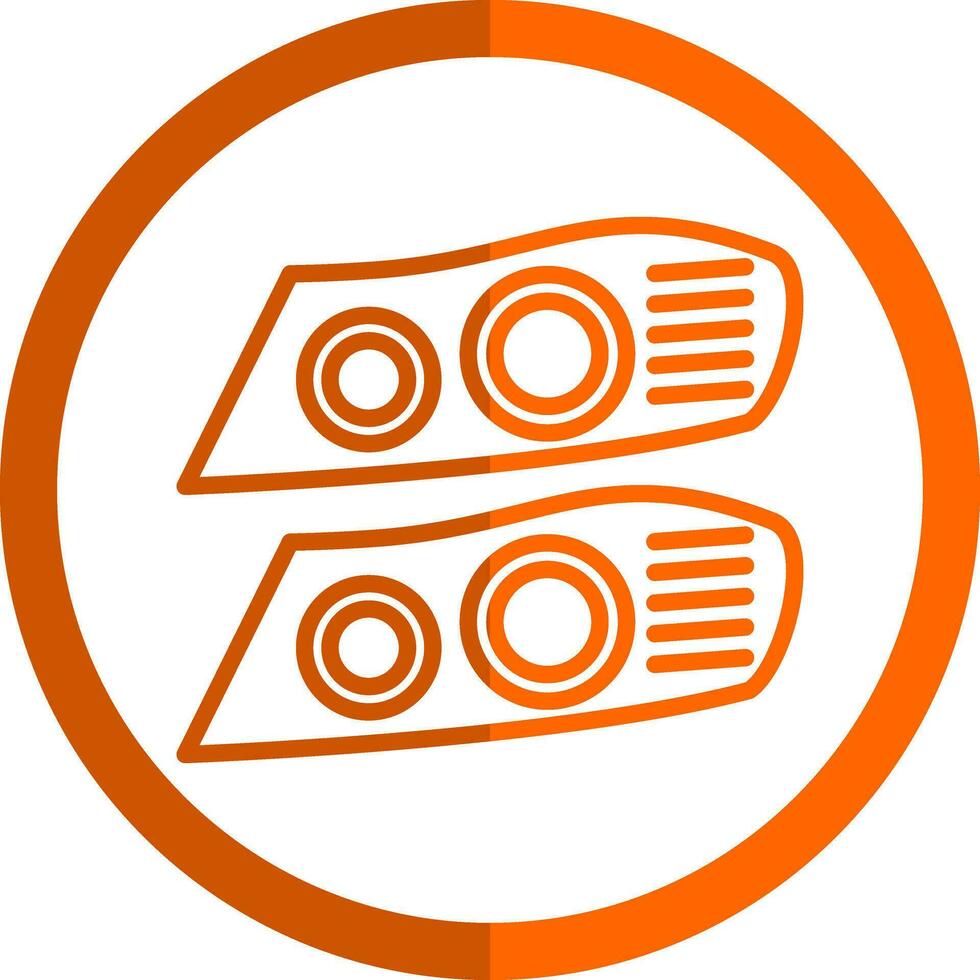 Car lights Vector Icon Design