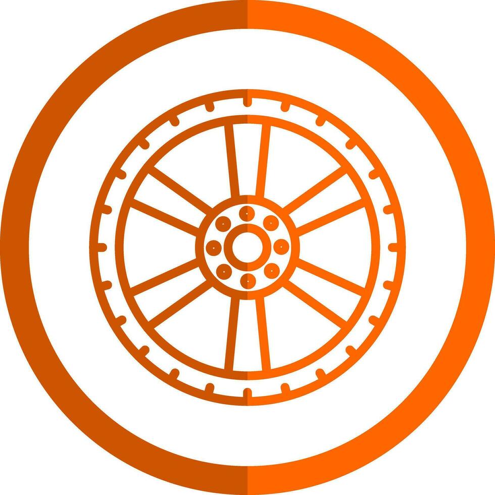 Alloy wheel Vector Icon Design