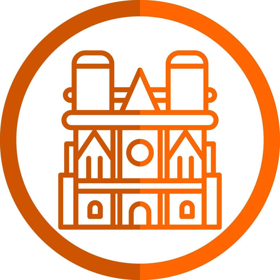 Notre dame Vector Icon Design