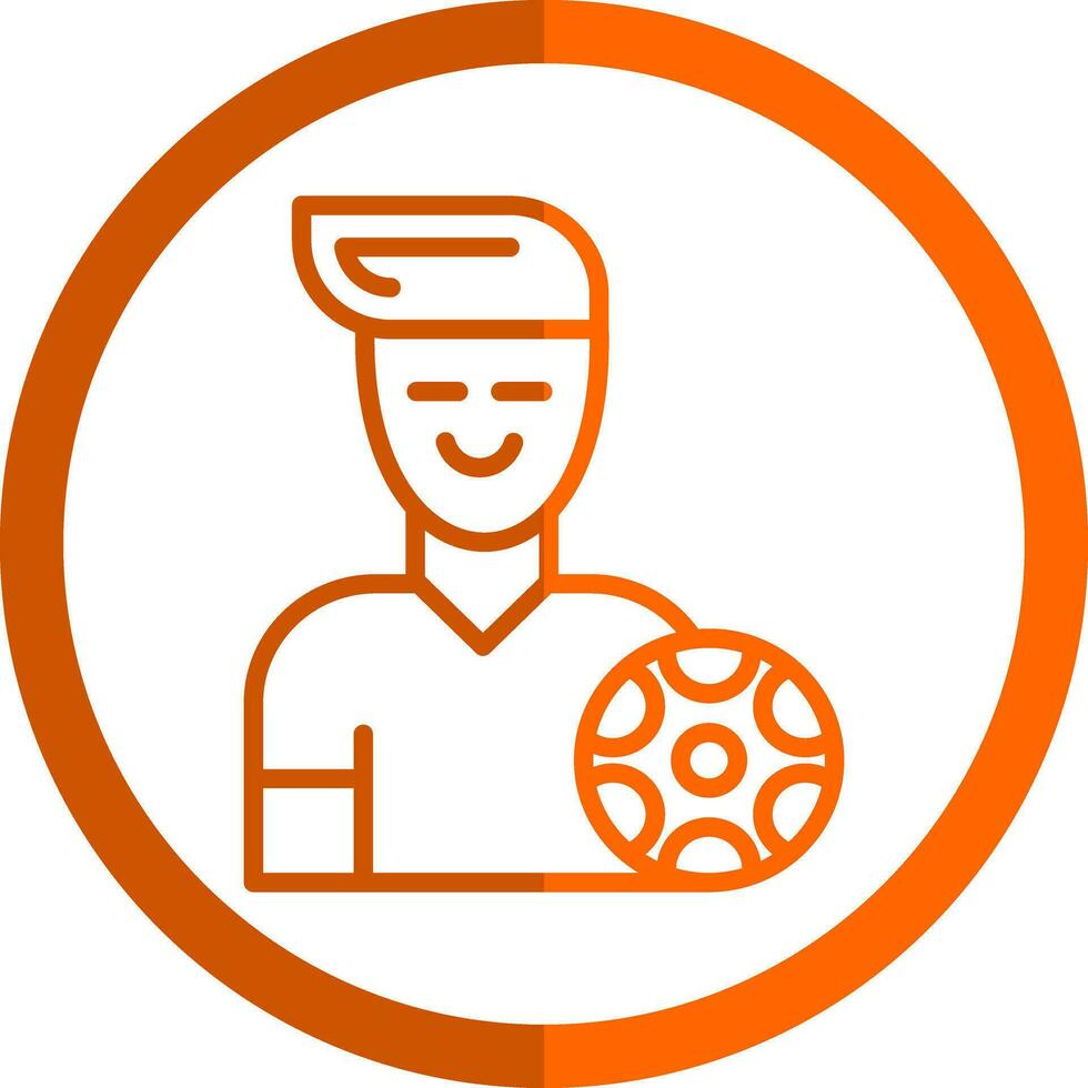 diseño de icono de vector de jugador de fútbol