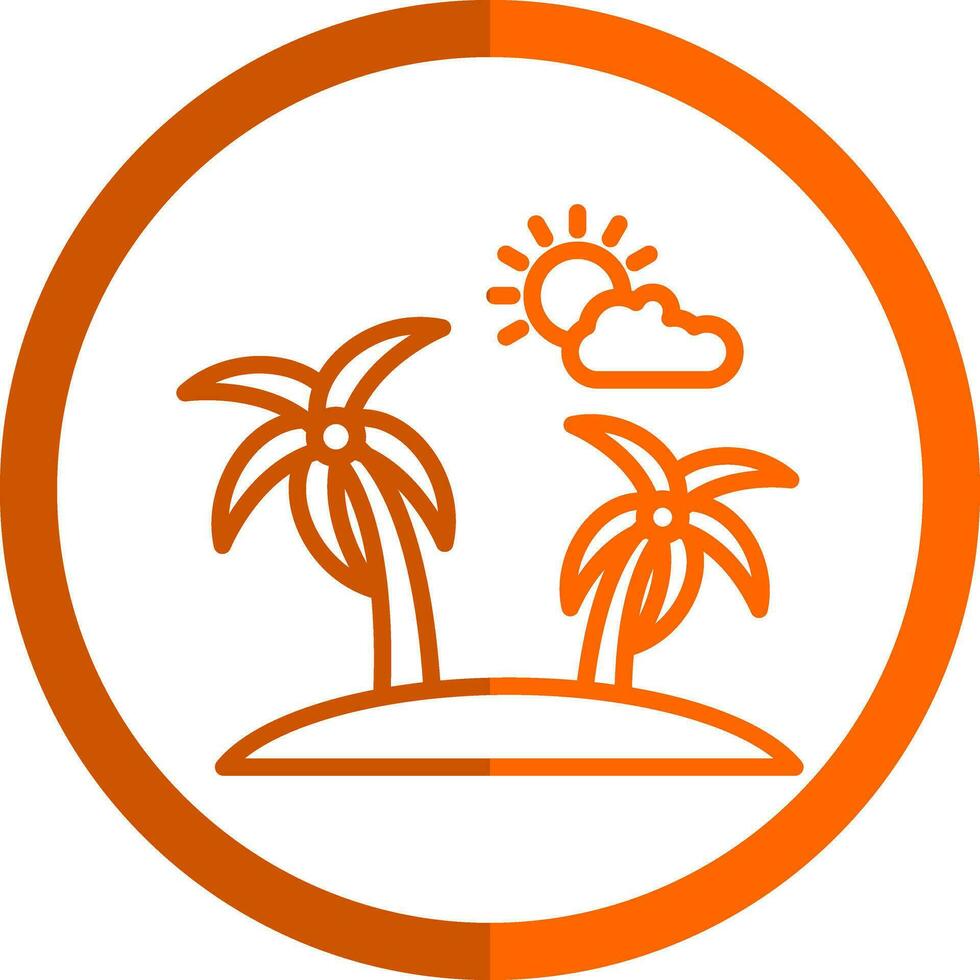 Island Vector Icon Design