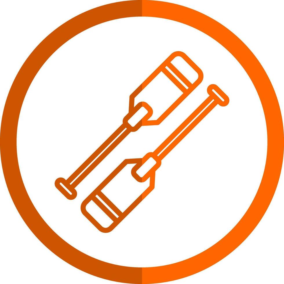 Oars Vector Icon Design