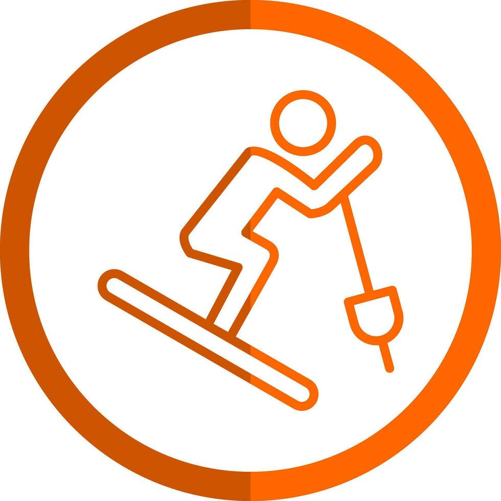 Skiing Vector Icon Design