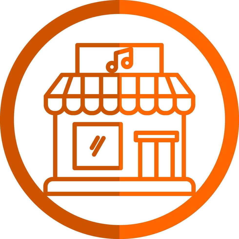 diseño de icono de vector de tienda de música