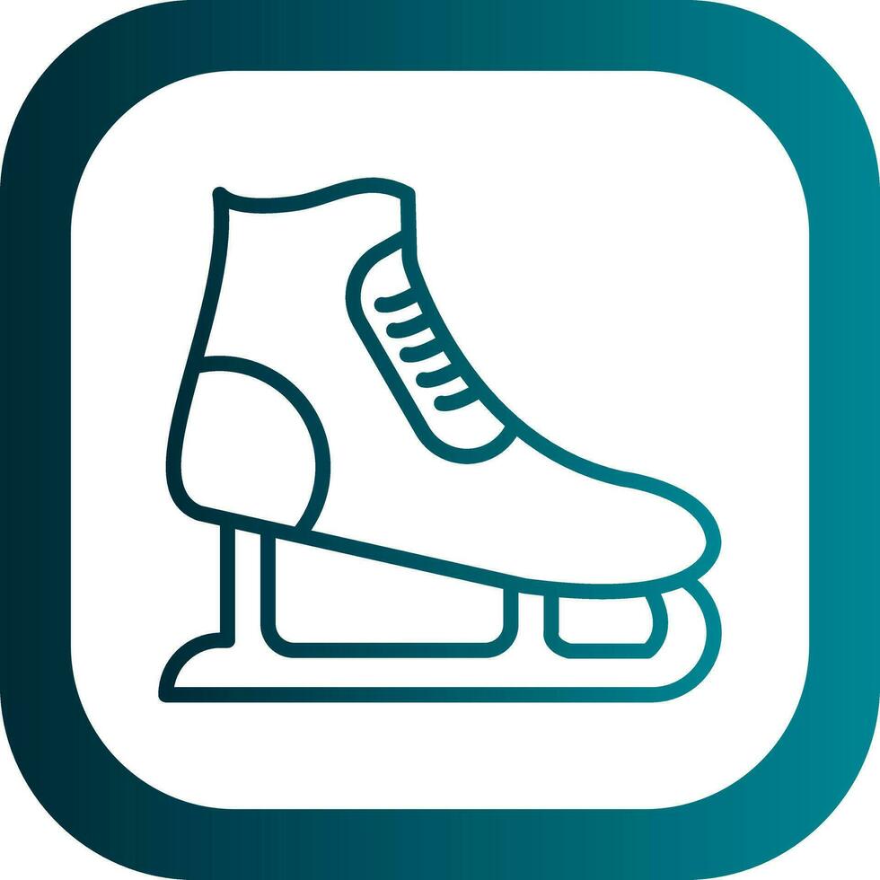 Ice skating Vector Icon Design