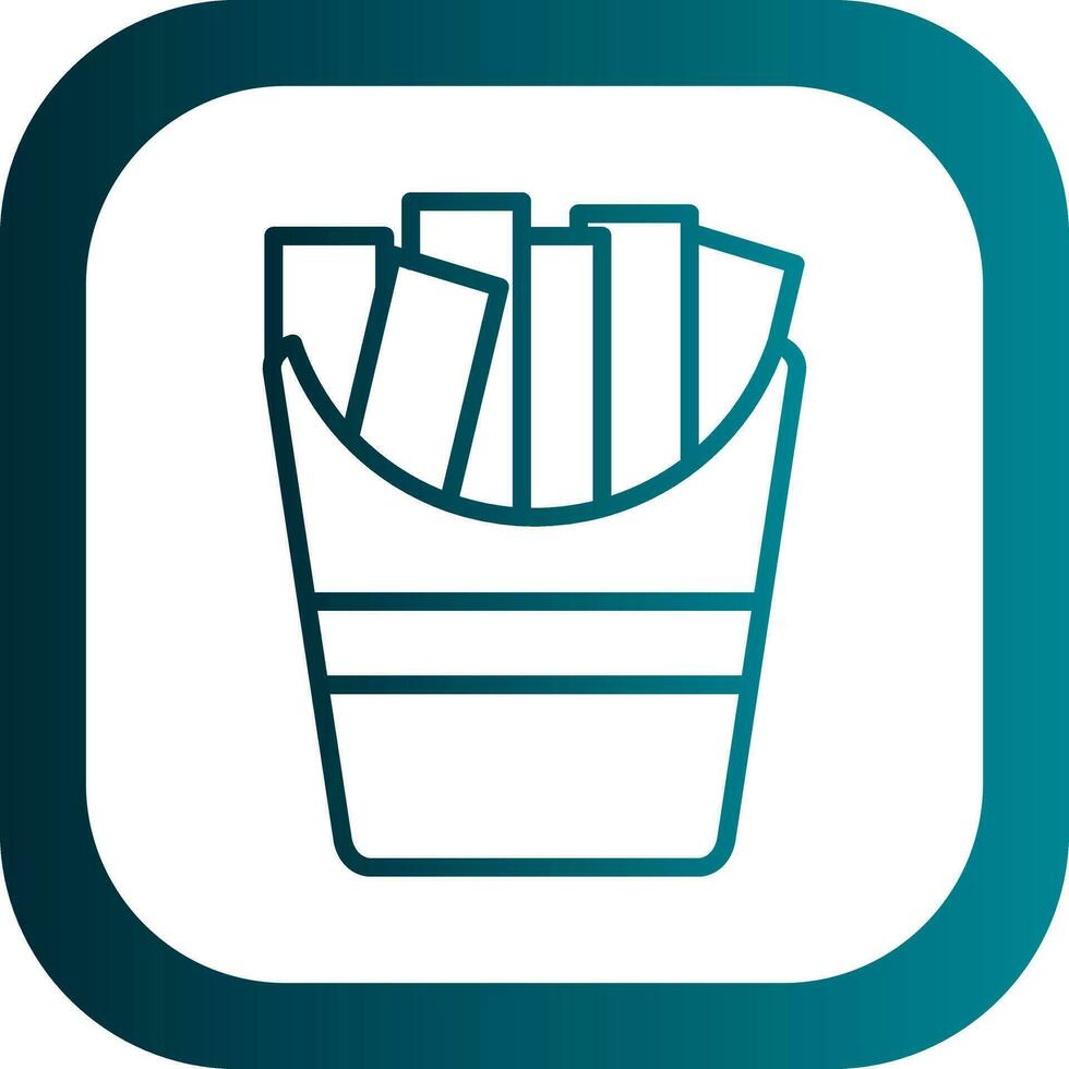 French fries Vector Icon Design