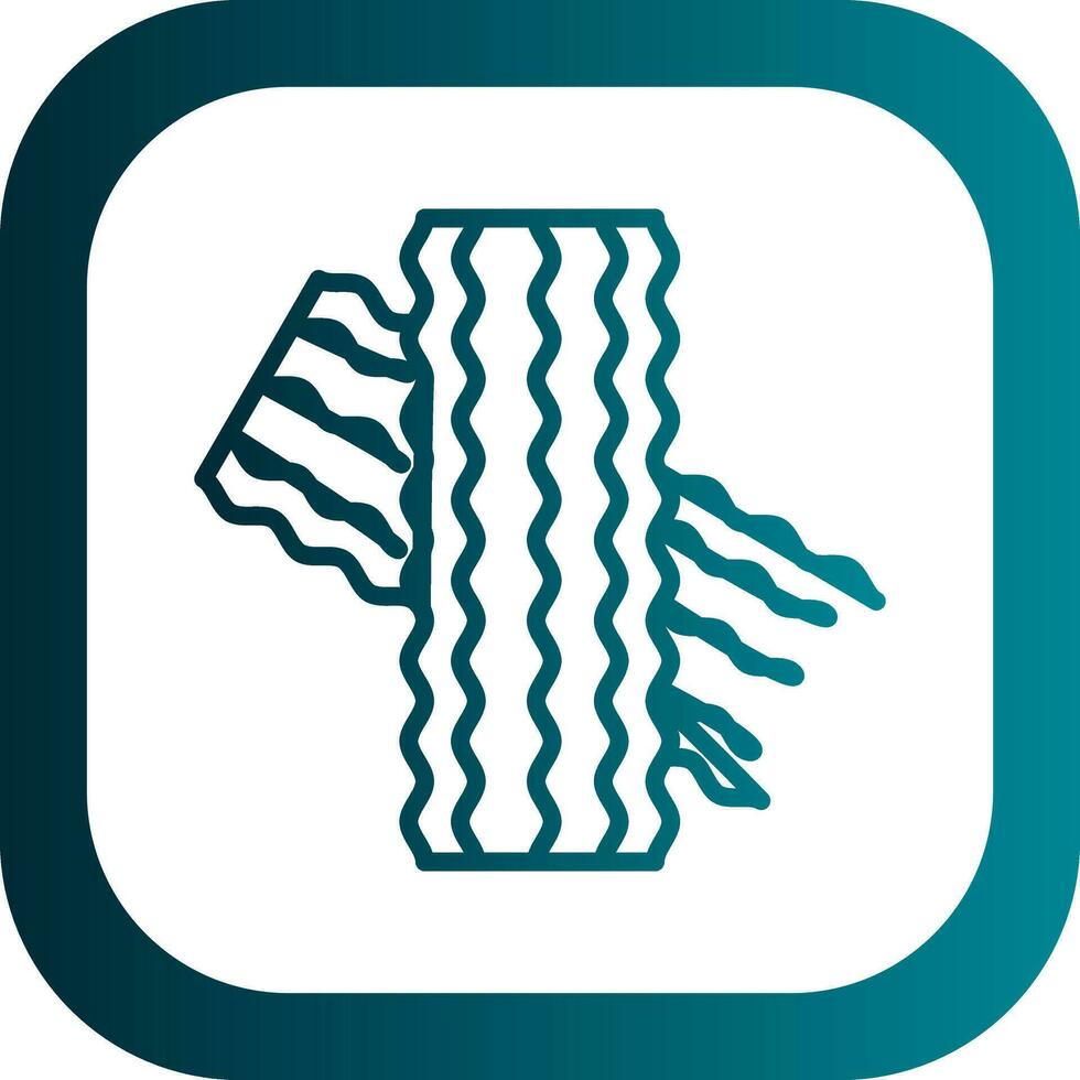 Bacon pie Vector Icon Design