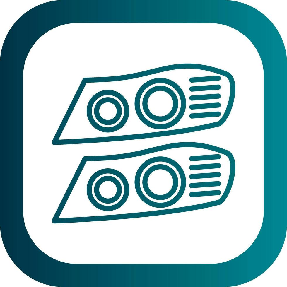 Car lights Vector Icon Design