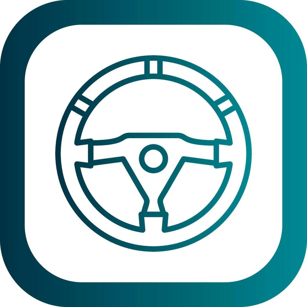 Steering wheel Vector Icon Design