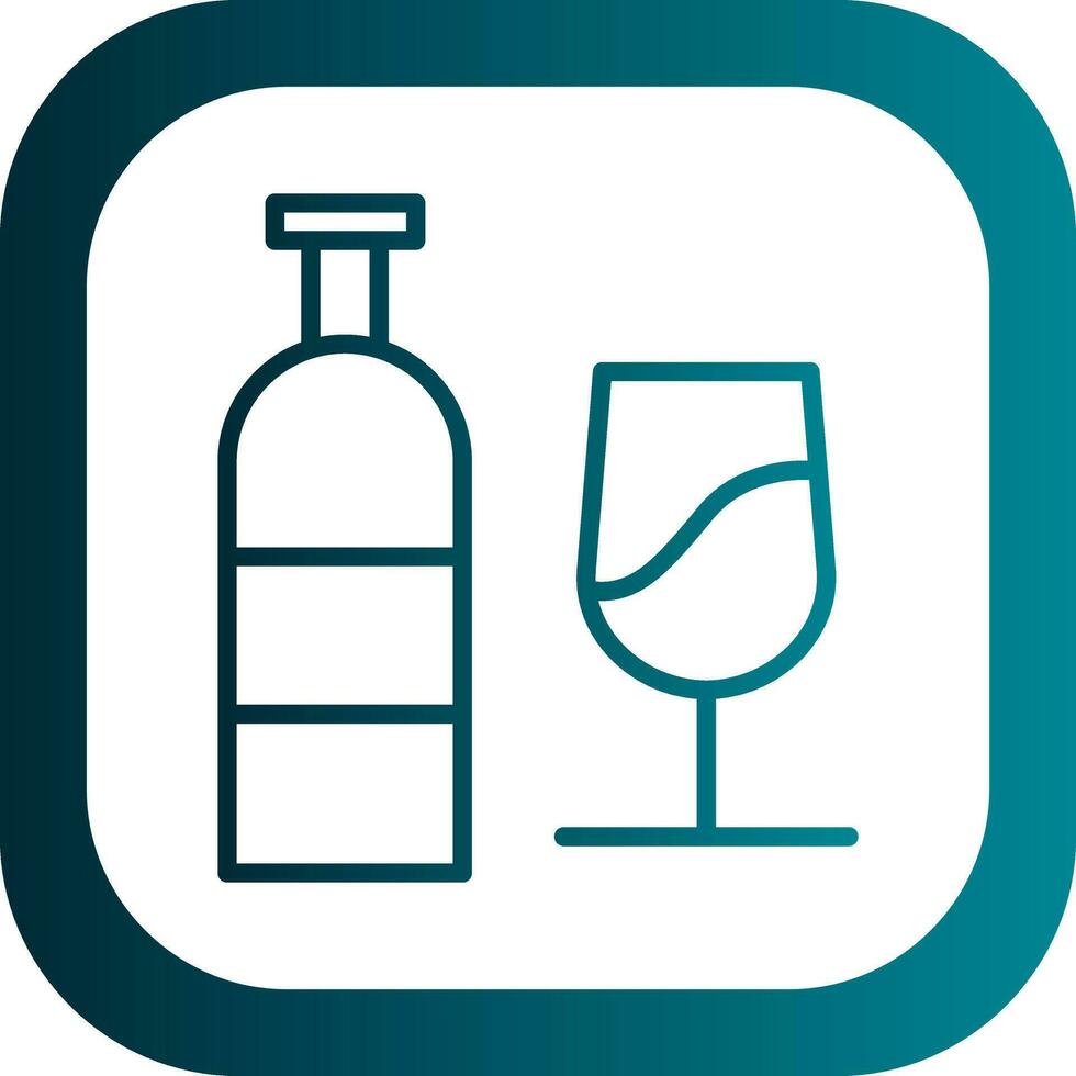 Wine bottle Vector Icon Design