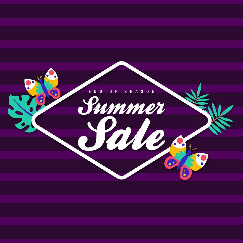 Summer sale brochure discount vector. Special price offer coupon for social media post,  promotion ad, shopping flyer, voucher, website campaign and advertising vector