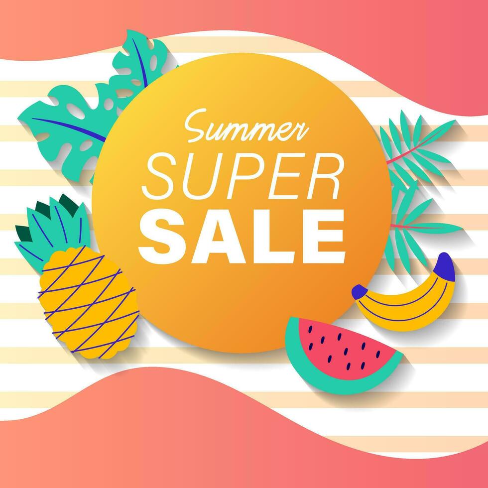 Summer sale brochure discount vector. Special price offer coupon for social media post,  promotion ad, shopping flyer, voucher, website campaign and advertising vector