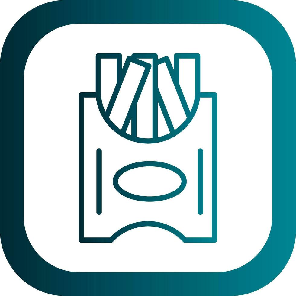 French fries Vector Icon Design