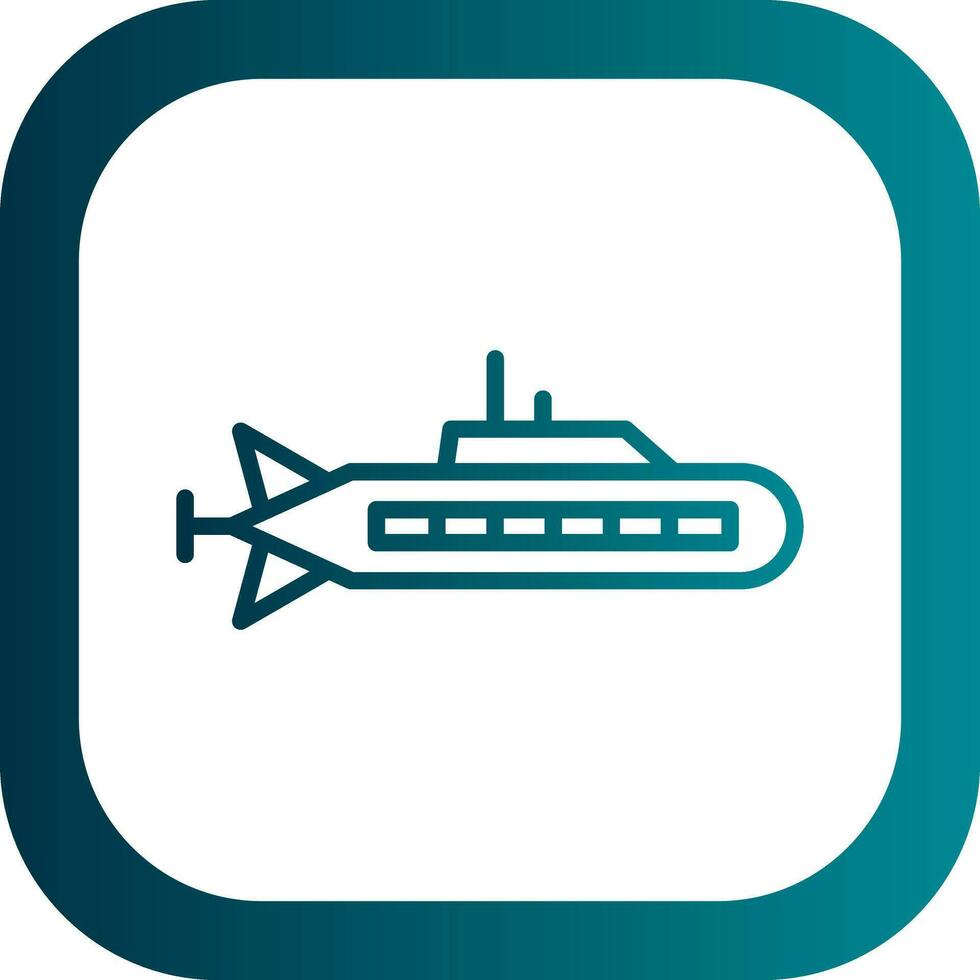 Submarine Vector Icon Design