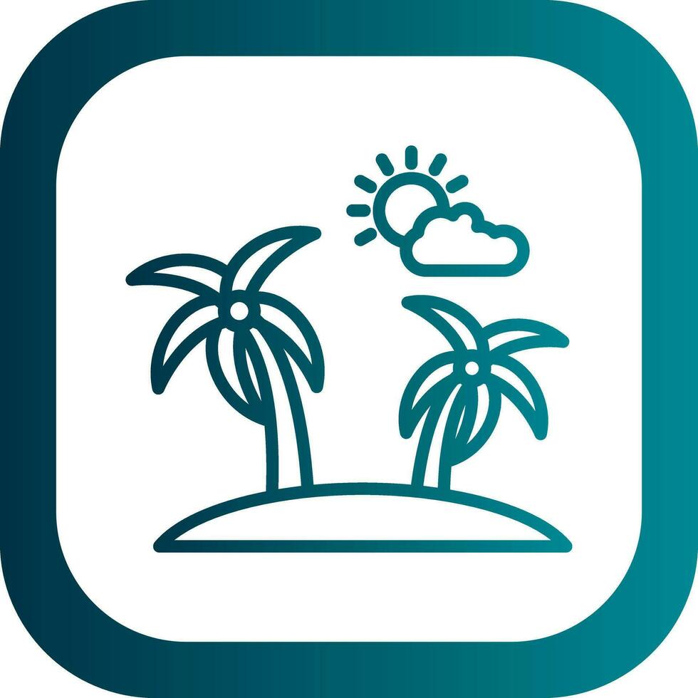 Island Vector Icon Design