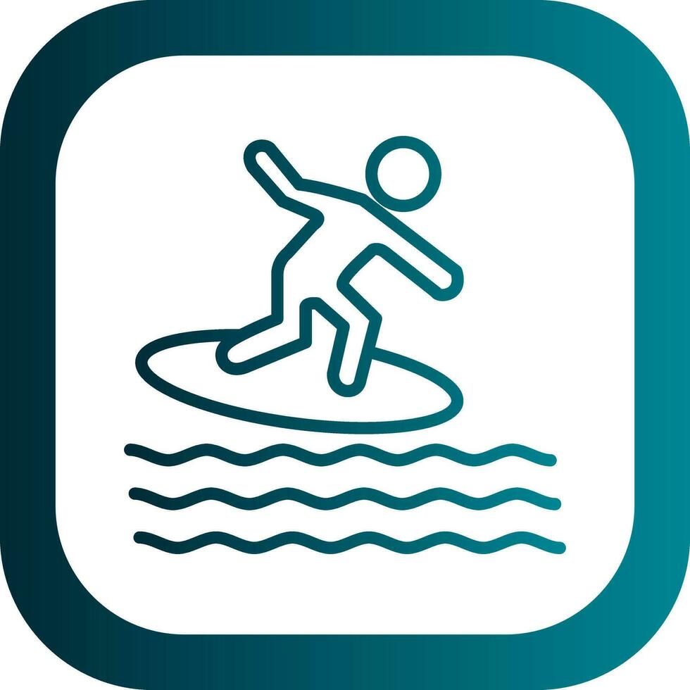 Surfing Vector Icon Design