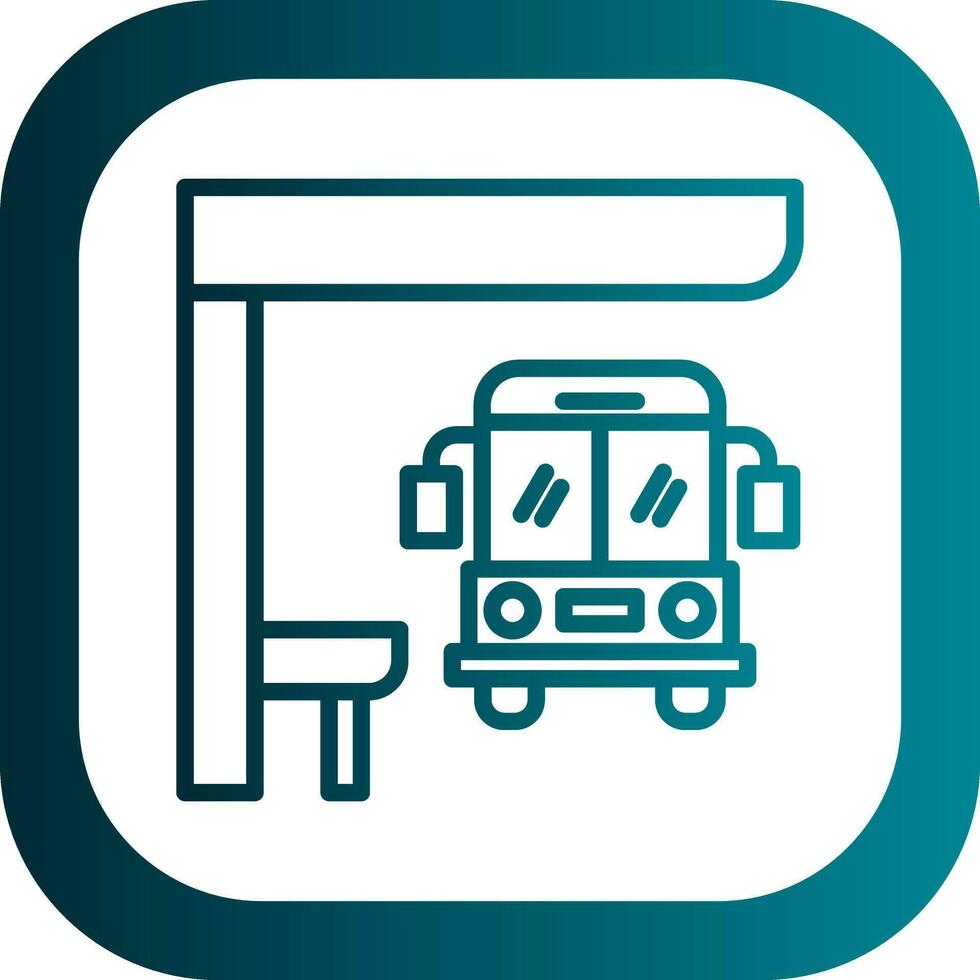 Bus stop Vector Icon Design