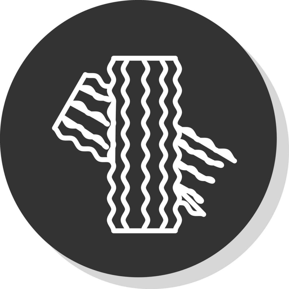 Bacon pie Vector Icon Design