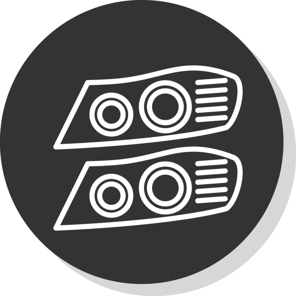 Car lights Vector Icon Design