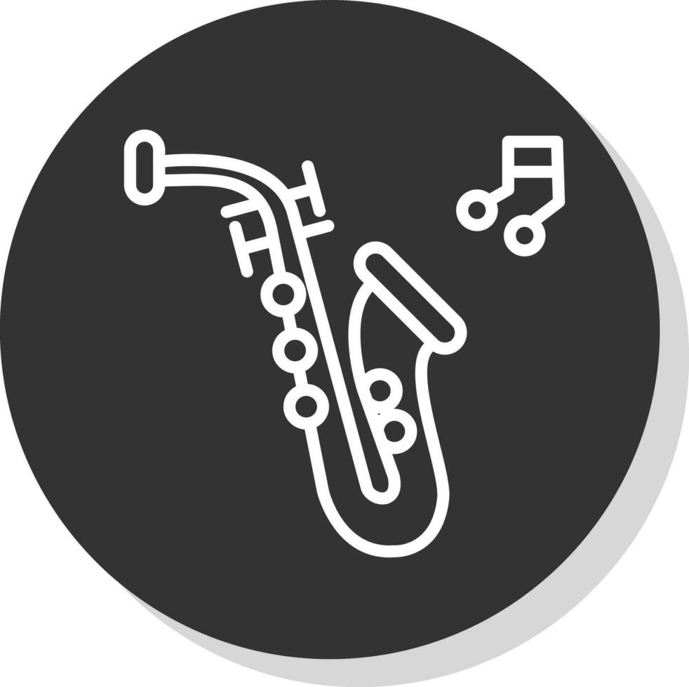 saxofón vector icono diseño