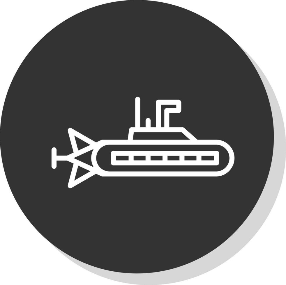 diseño de icono de vector submarino