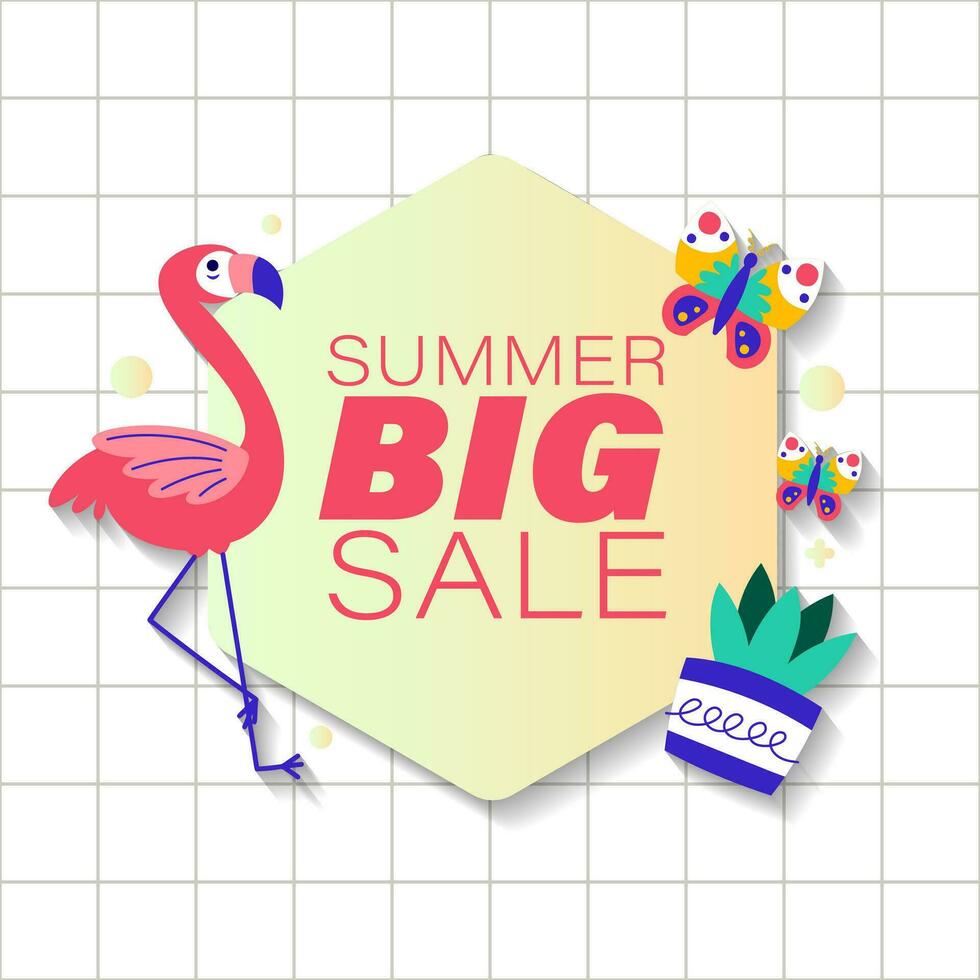 Summer sale brochure discount vector. Special price offer coupon for social media post,  promotion ad, shopping flyer, voucher, website campaign and advertising vector