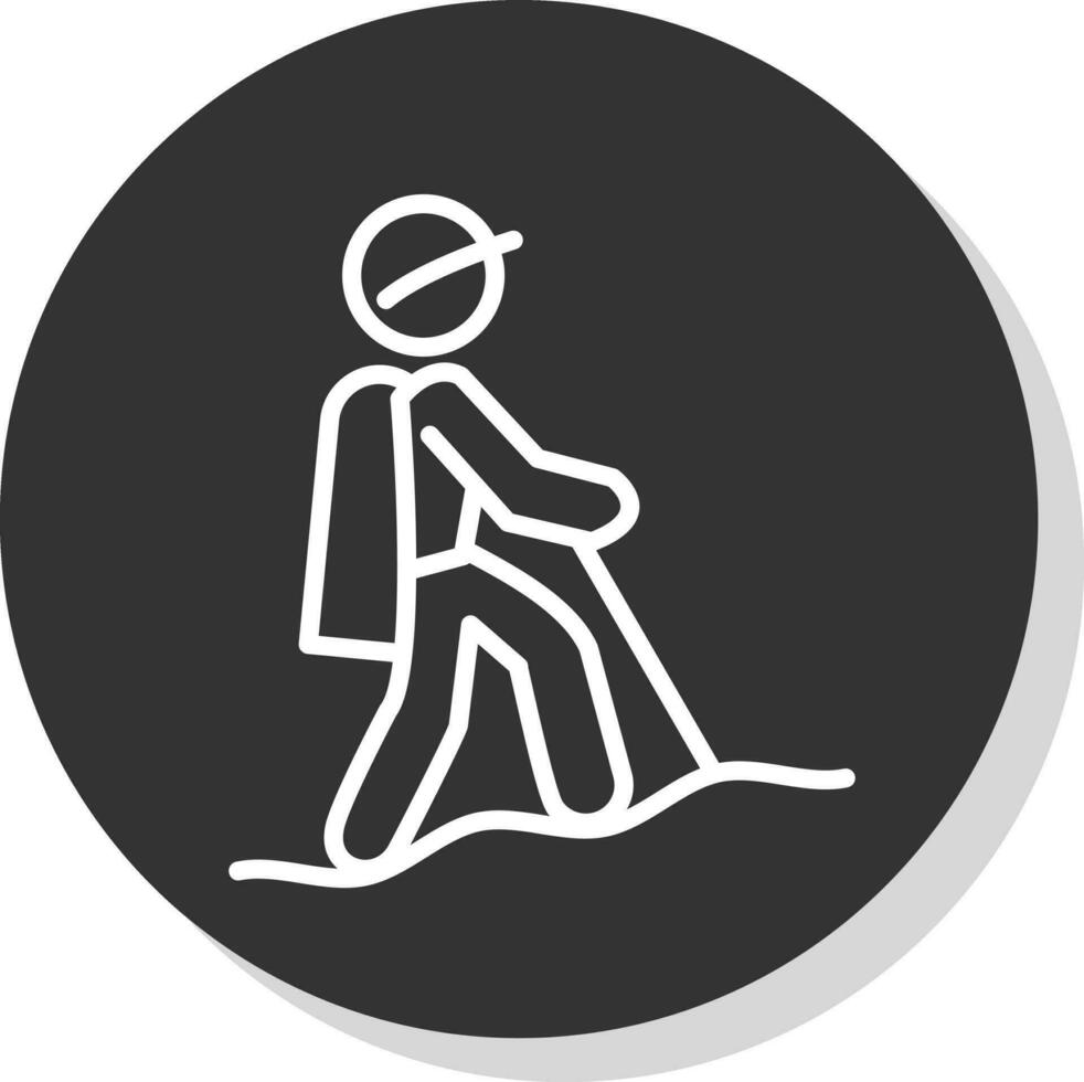 Hiking Vector Icon Design