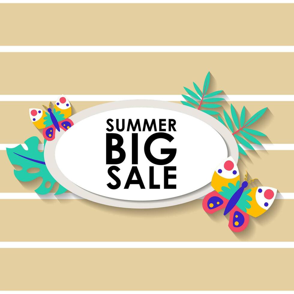 Summer sale brochure discount vector. Special price offer coupon for social media post,  promotion ad, shopping flyer, voucher, website campaign and advertising vector