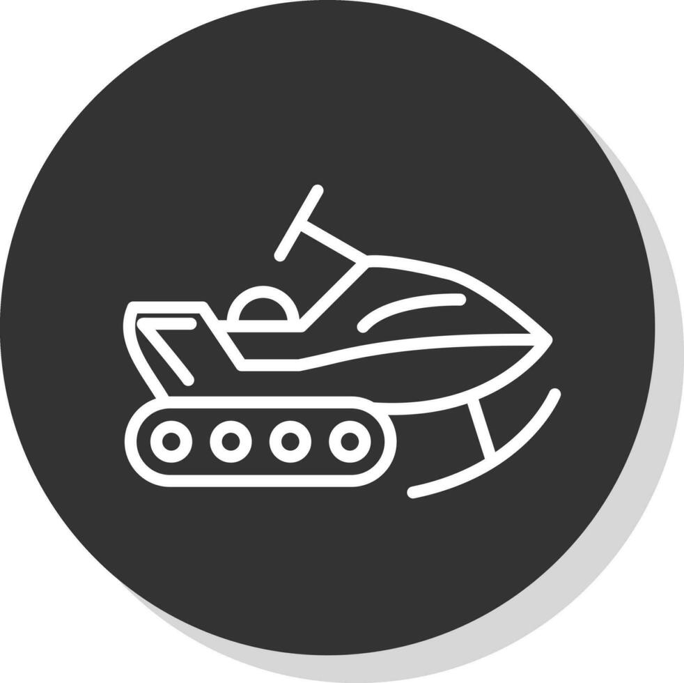 Snowmobile Vector Icon Design