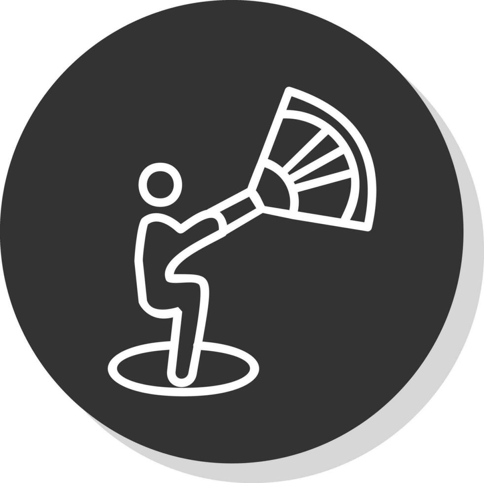 Kitesurf Vector Icon Design