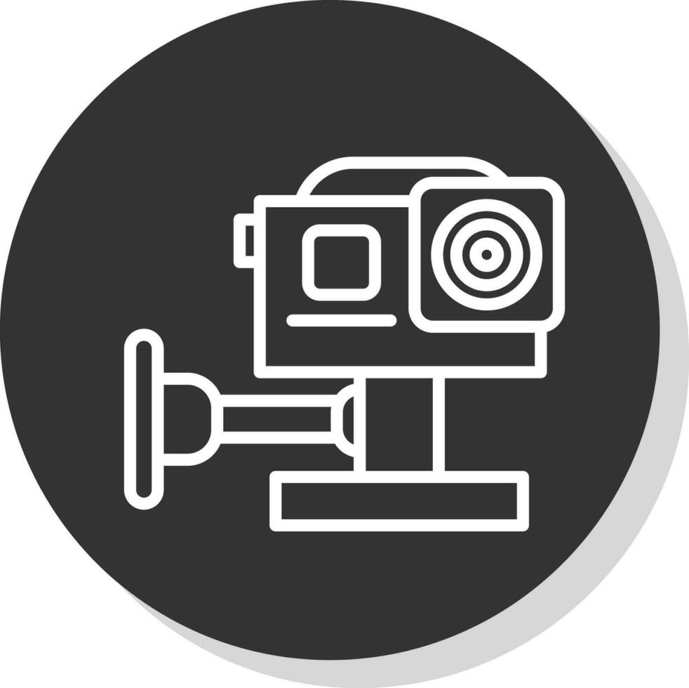 diseño de icono de vector de cámara de acción