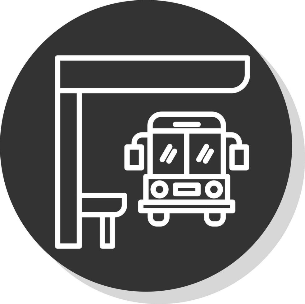 Bus stop Vector Icon Design