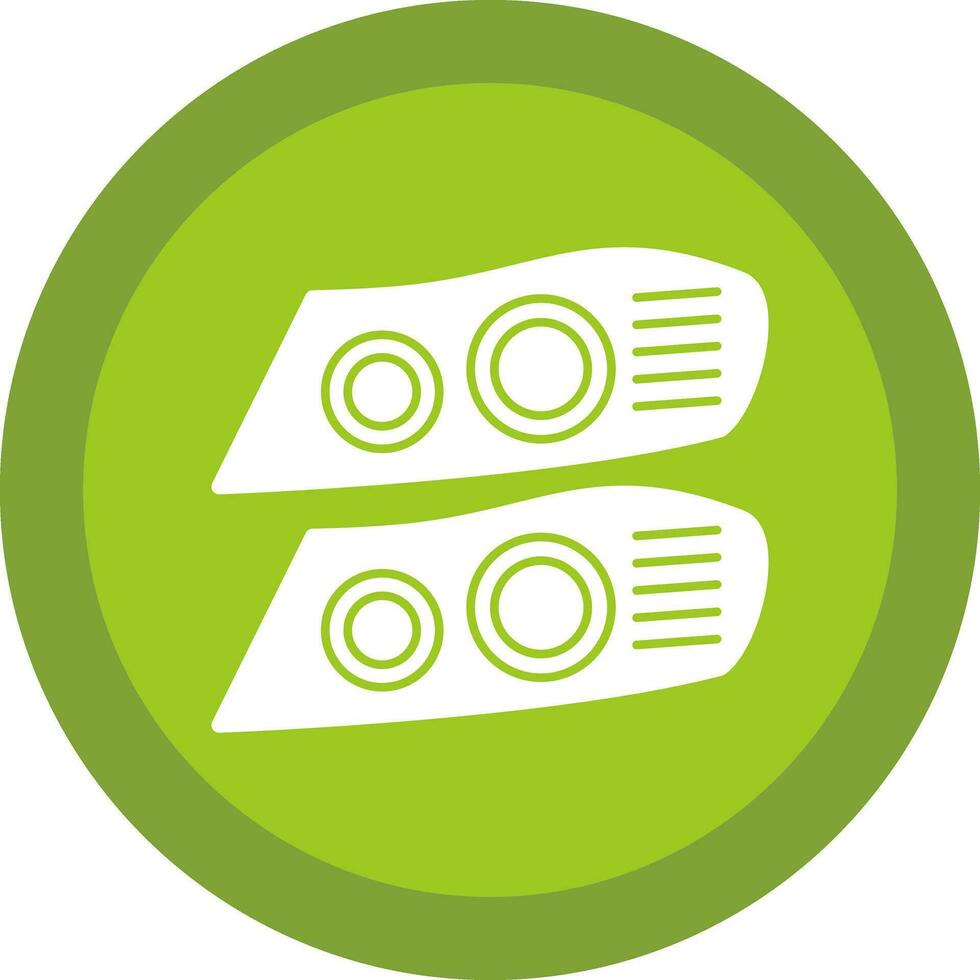 Car lights Vector Icon Design