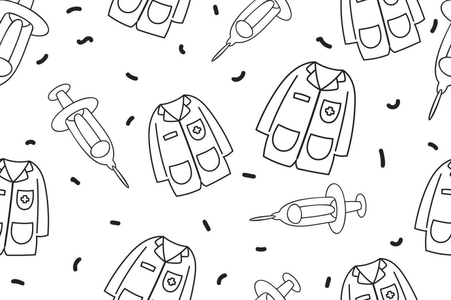 Cute Medical Seamless Pattern background for doctor, clinic or hospital vector