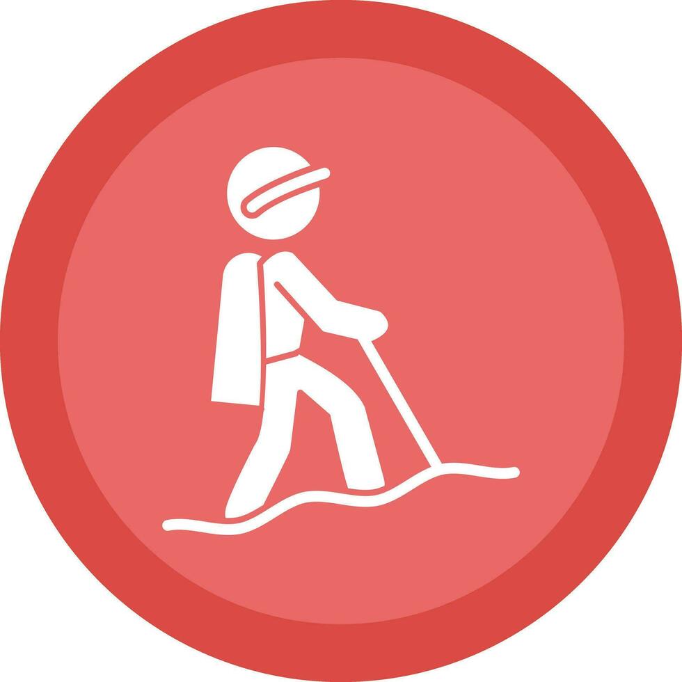 Hiking Vector Icon Design