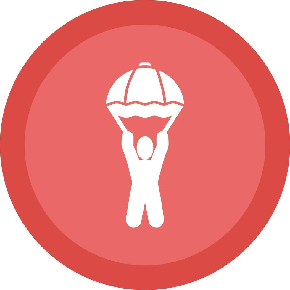 Skydiving Vector Icon Design