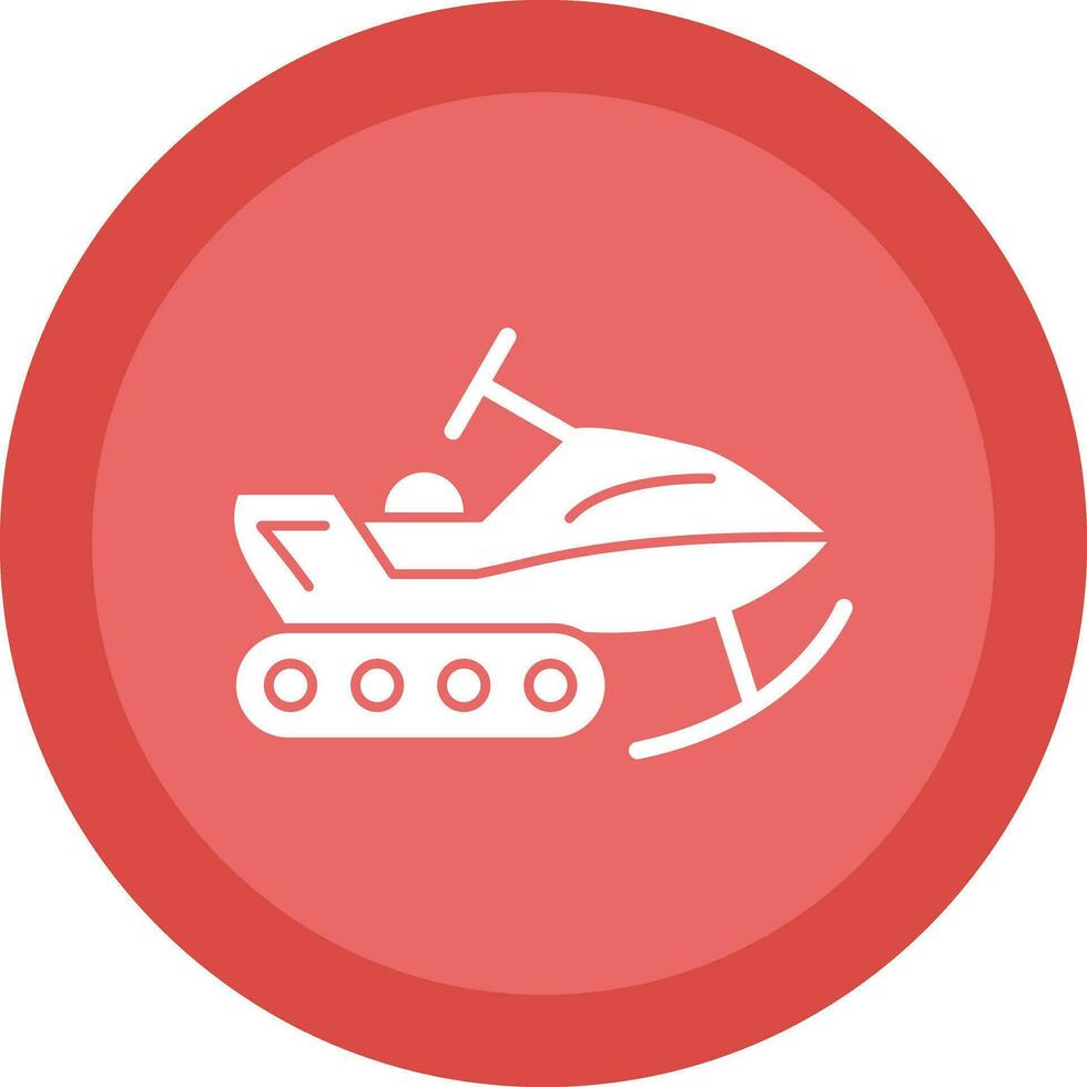 Snowmobile Vector Icon Design