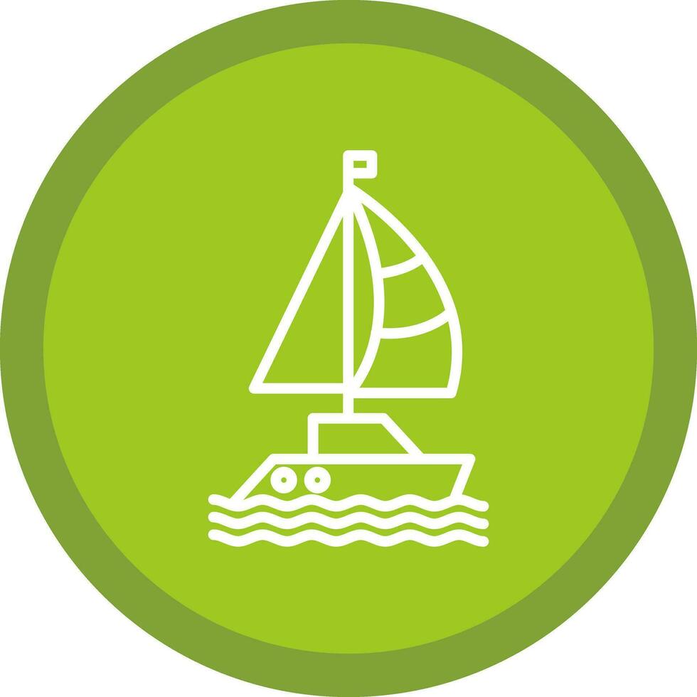 Sailboat Vector Icon Design