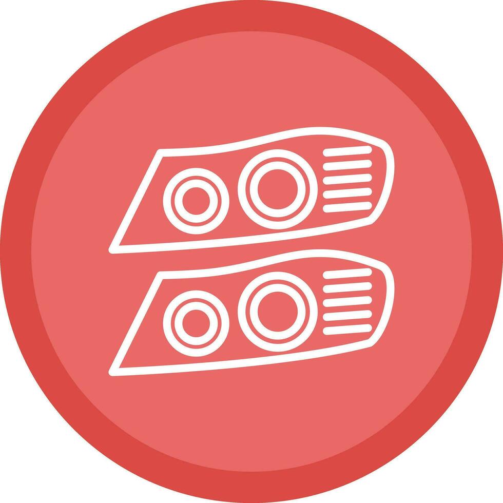Car lights Vector Icon Design