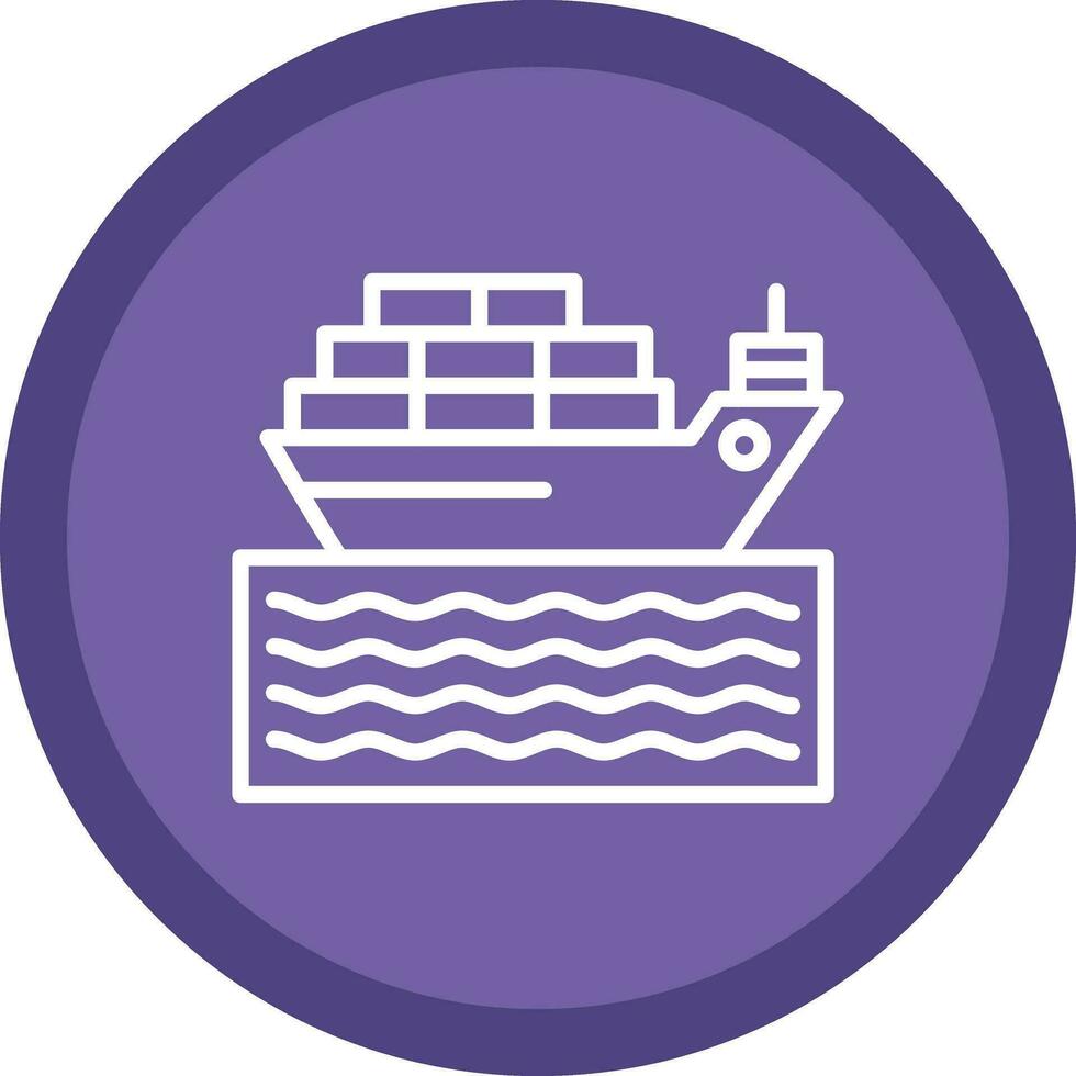 Cargo ship Vector Icon Design