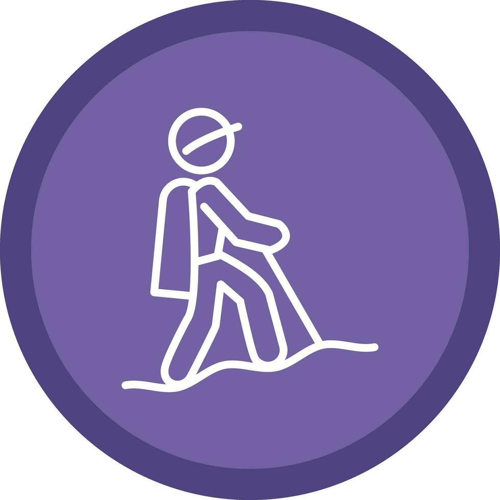 Hiking Vector Icon Design