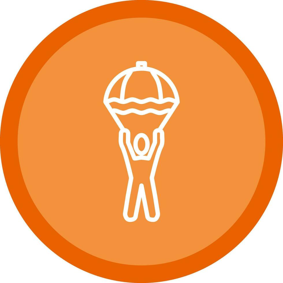Skydiving Vector Icon Design