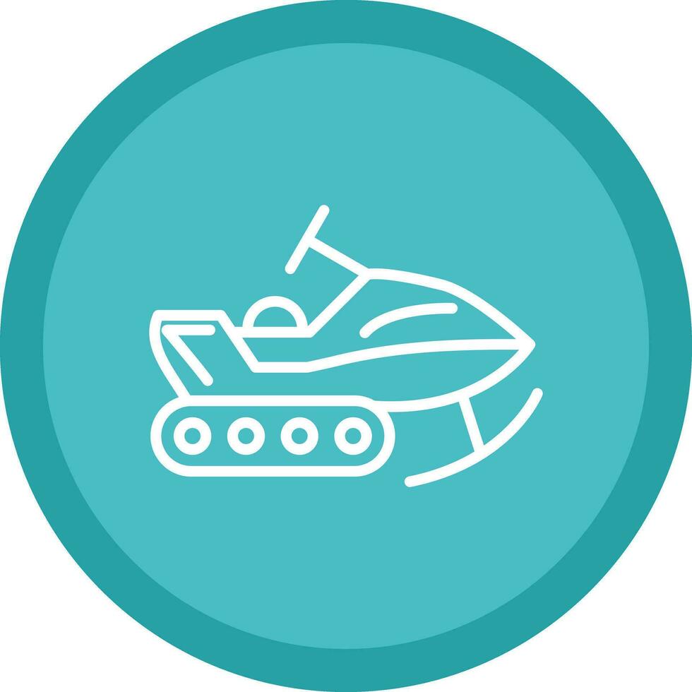 Snowmobile Vector Icon Design