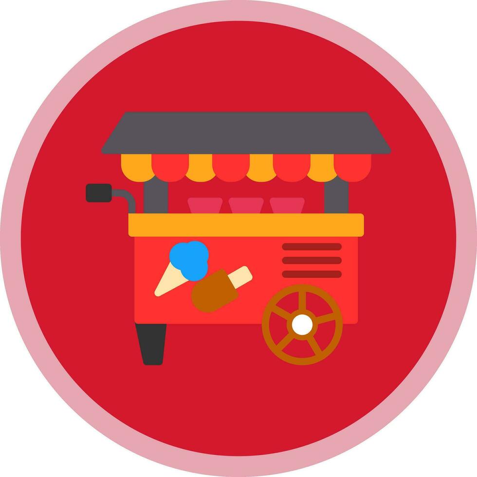 Ice cream cart Vector Icon Design