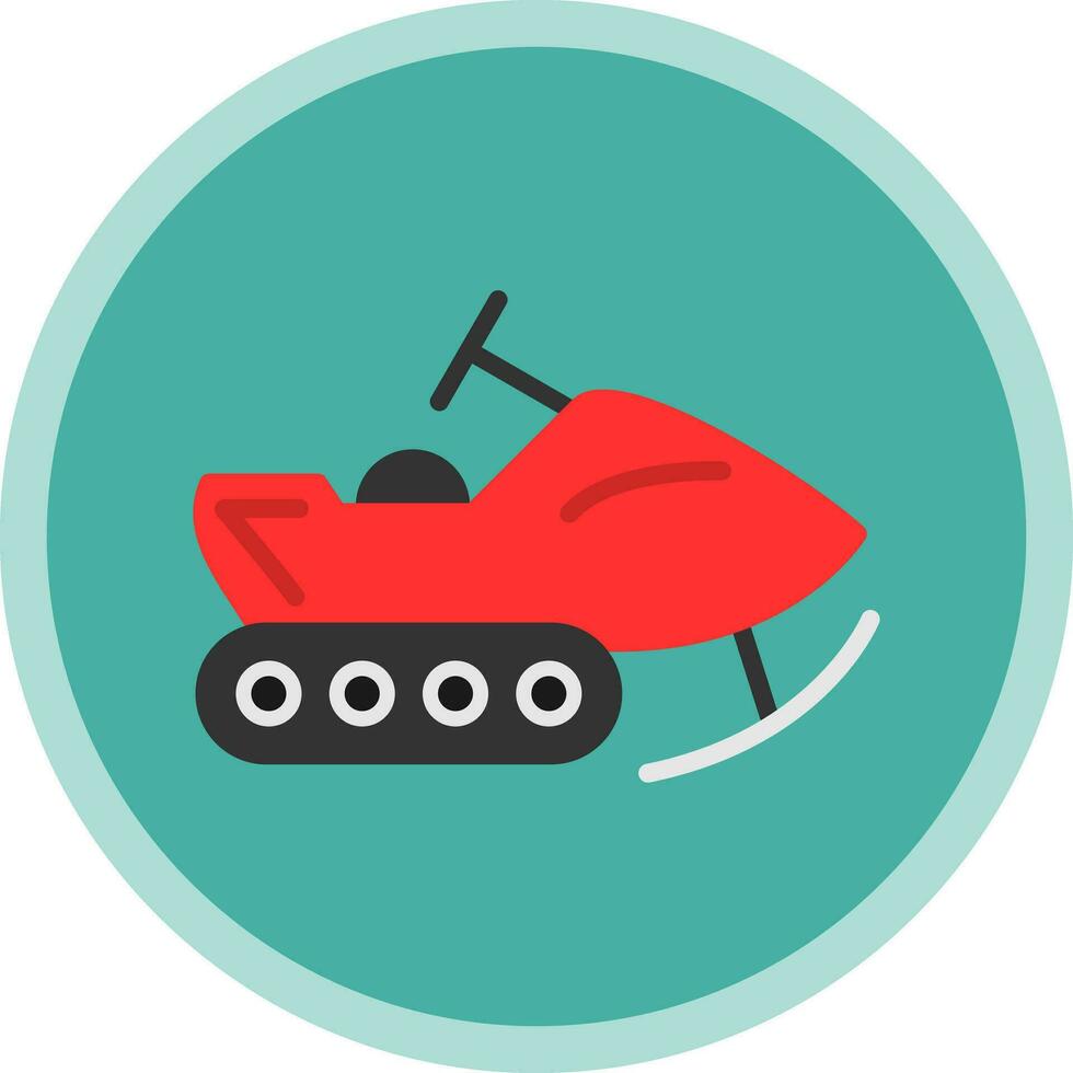 Snowmobile Vector Icon Design