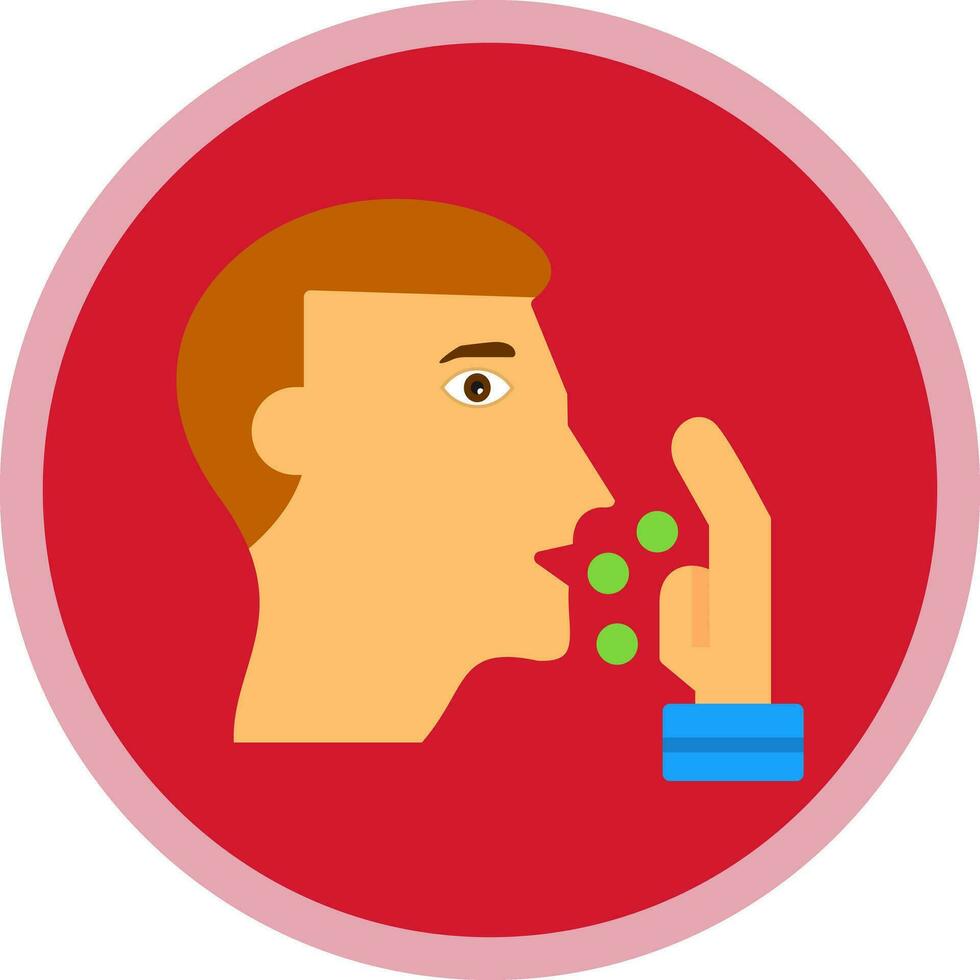 Cough Vector Icon Design