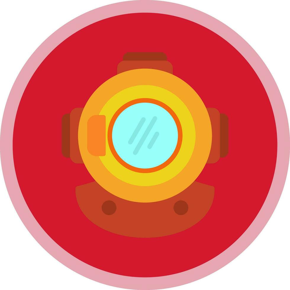 Diving helmet Vector Icon Design