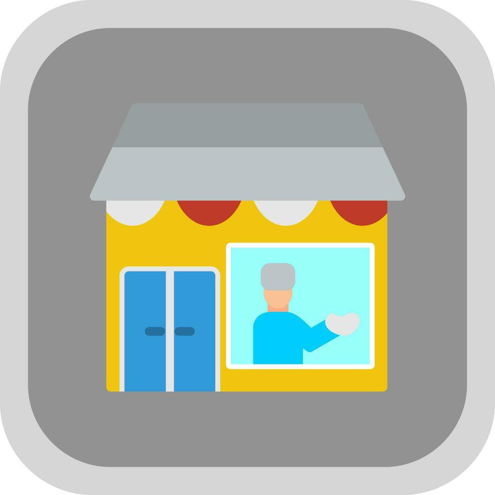 Shopkeeper Vector Icon Design