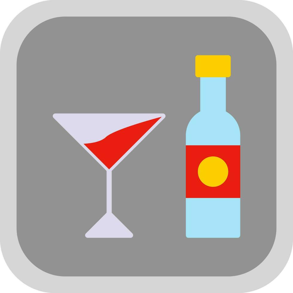 Alcoholic drink Vector Icon Design