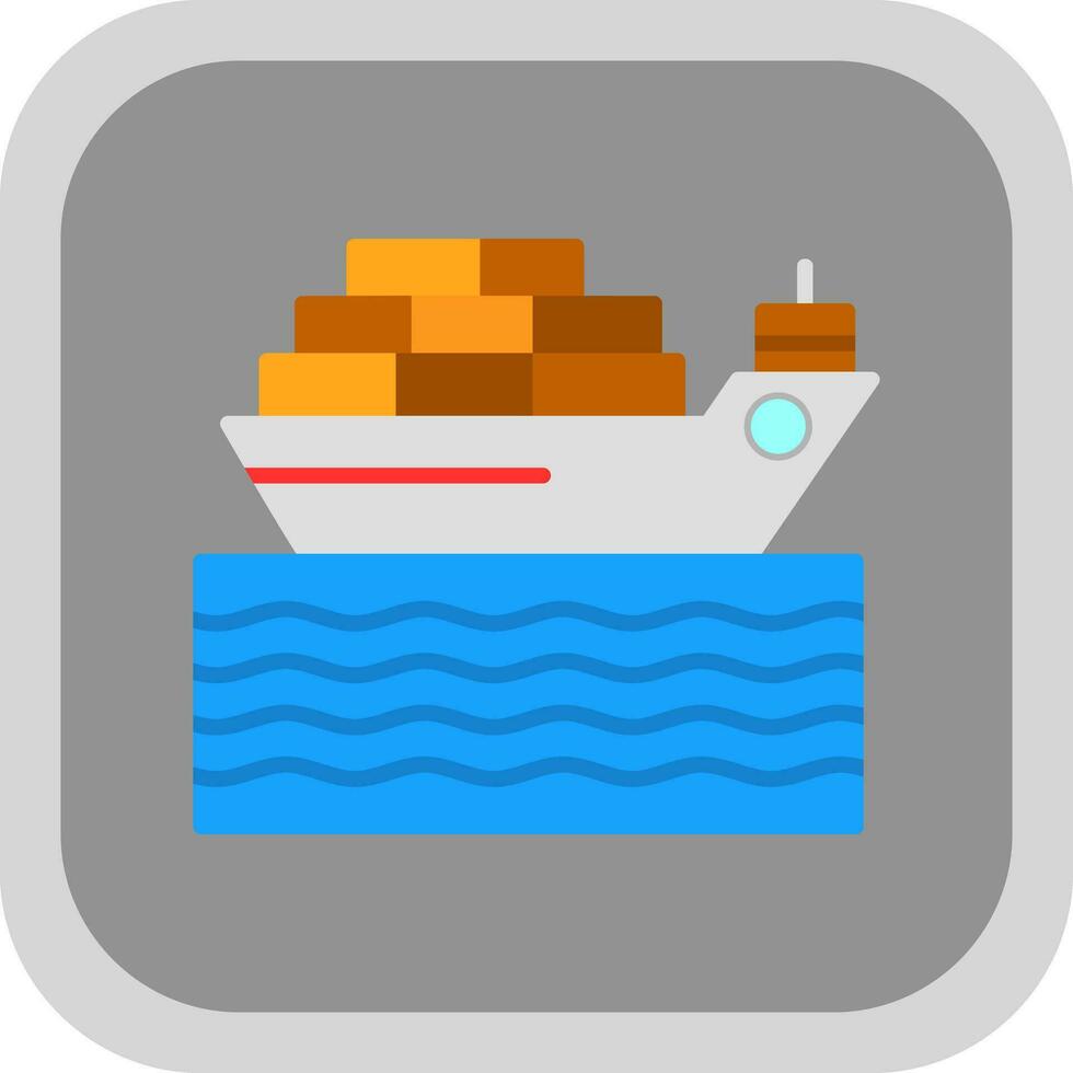 Cargo ship Vector Icon Design